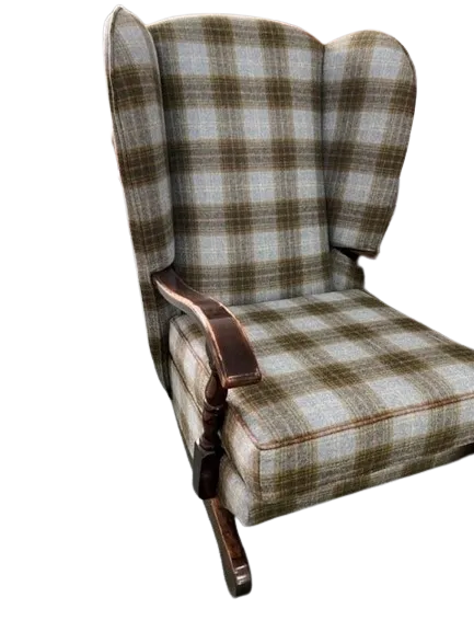 Traditional rocking chair reupholstered