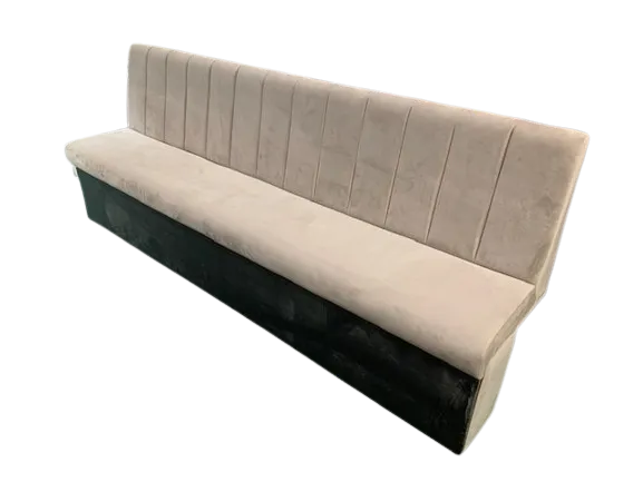 Upholstered section of pub seating