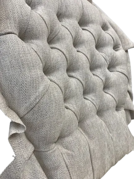 Upholstery work in progress on the workshop floor