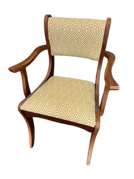 Single dining chair reupholstered
