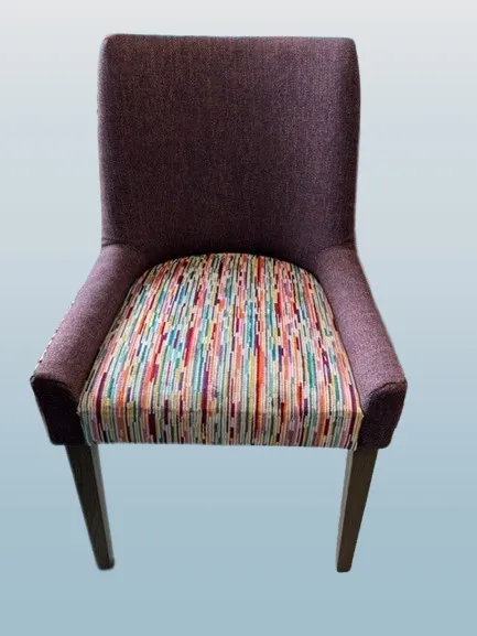 External chair, red front view