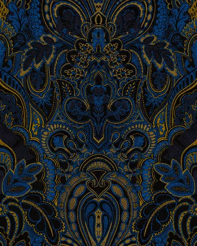 Absolute Loveliness - Beautiful Damask Dangereuse Oxford Blue swatch