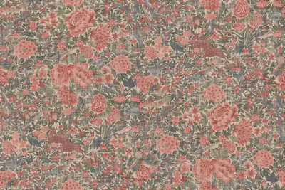 Archive Collection on Linen Forest Scene Peach swatch