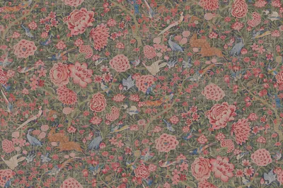Archive Collection on Linen Forest Scene French Navy swatch