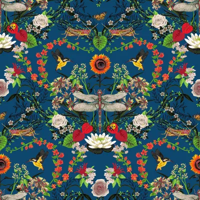 Curious Creatures by Becca Who Garden Treasures Topaz swatch