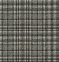 Wool Plaid Vol 2 Harrogate Plaid Grey Black swatch