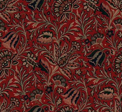 Archive Collection Jaipur Floral Scarlet swatch