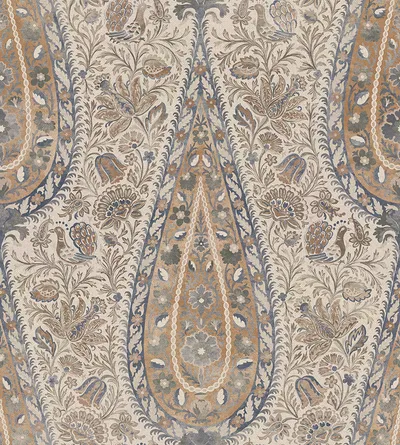 Archive Collection on Linen Jaipur Agean swatch