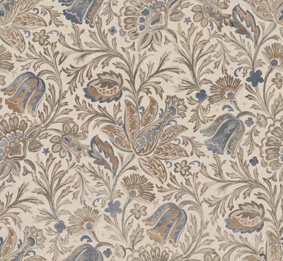 Archive Collection on Linen Jaipur Floral Agean swatch