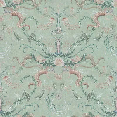 Earth Odyssey by Becca Who Ocean Treasures Coastal swatch