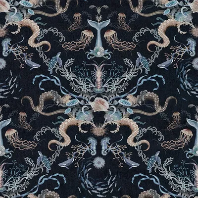 Earth Odyssey by Becca Who Ocean Treasures Deepwater swatch