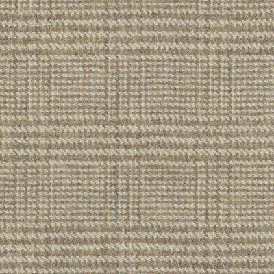 Pendle Tweed Classic Demdike Check Caramel Cream swatch