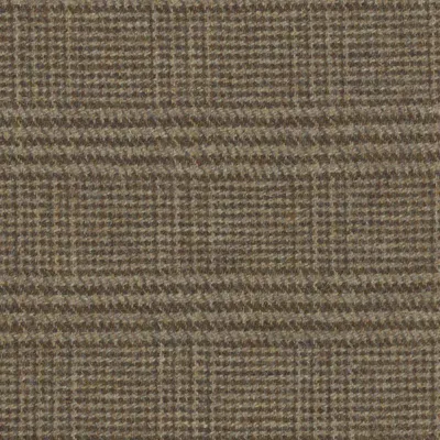 Pendle Tweed Classic Demdike Check Russet Brown swatch