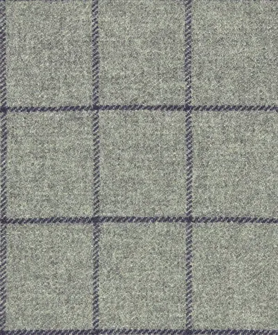 Pendle Tweed Classic Elizabeth Windowpane Grey/Navy swatch