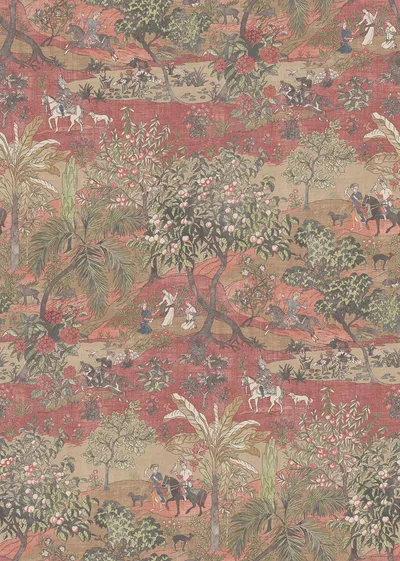 Archive Collection on Linen Persian Wood Chilli swatch