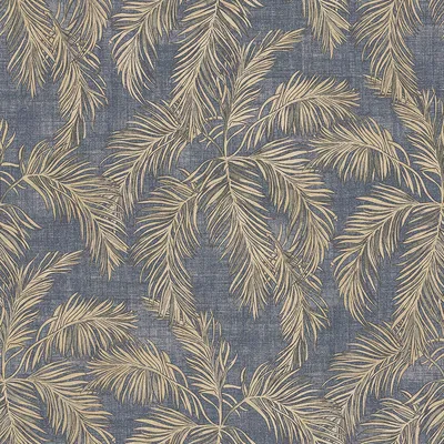 Archive Collection on Linen Persian Wood Co-ord Sapphire swatch