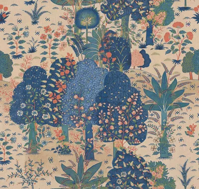 Archive Collection on Linen Rajastan Ultramarine swatch