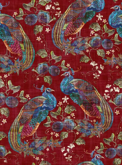 Peacock Luxor Cranberry swatch