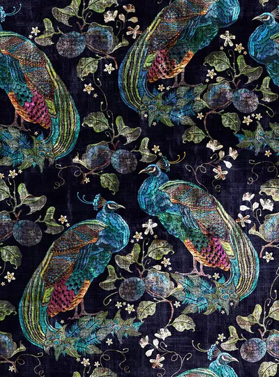 Peacock Opulence Navy swatch